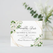 GARTEN FLORAL GREENERY WEDING SPEICHERN DAS DATUM (Stehend Vorderseite)