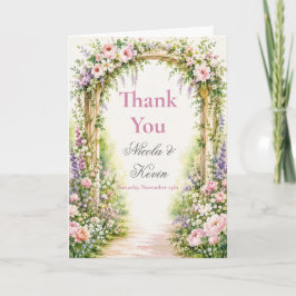 Garten Floralbogen Hochzeit Dankeskarte