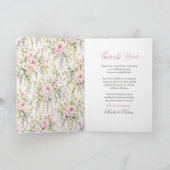 Garten Floralbogen Hochzeit Dankeskarte (Innenseite)