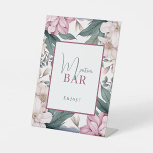 Garten Florale Purple Martini Bar Brautjungfer Abs Sockelschild