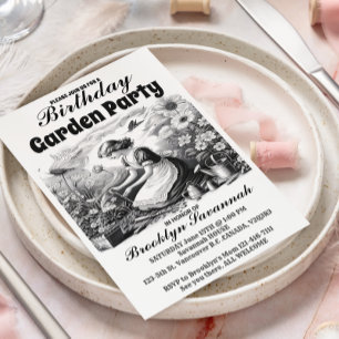 Gärten Flüstern Gartenparty-Einladung Postkarte