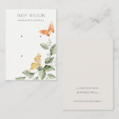 Garten Foliage Butterfliegen 2 Stuhlvorhang Displa Visitenkarte (Vorne/Hinten)