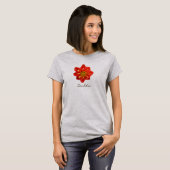 Garten-Foto-orange Dahlie-Blumen-Text T-Shirt (Vorne ganz)