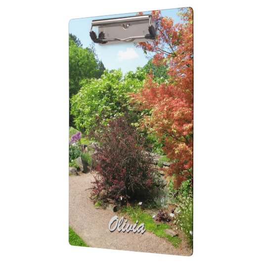 Garten-Foto-üppiger Frühlings-Park-Weg irgendein Klemmbrett (Links)