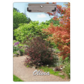 Garten-Foto-üppiger Frühlings-Park-Weg irgendein Klemmbrett (Vorderseite)