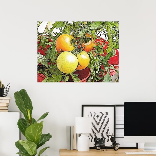 Garten Frische Heirloom Tomaten Poster (Heimbüro)
