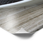 Garten Frische schwarze Himbeeren in Bowl Fotodruck (Ecke)