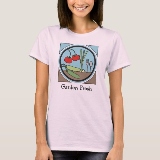 Garten frisches Gemüse Koch Kleidung... T-Shirt (Vorderseite)
