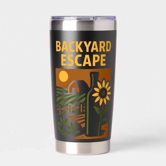 Garten-Garten-Sonnenblumenfarm Thermobecher (Vorderseite)