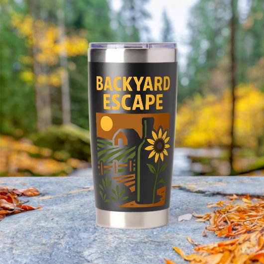 Garten-Garten-Sonnenblumenfarm Thermobecher (Außenbereich (gedreht))