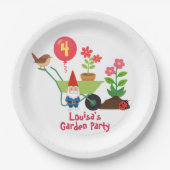Garten-Geburtstag Pappteller (Vorderseite)