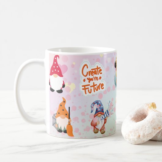 Garten-Genom, für Gnom-Freunde, Kaffeetasse (Mit Donut)