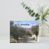 Garten Gethsemane Jerusalem 2 Postkarte (Stehend Vorderseite)