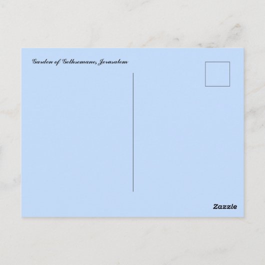 Garten Gethsemane Jerusalem 2 Postkarte (Rückseite)