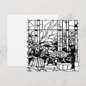 Garten Glasmalerei Feiertagskarte (Vorne/Hinten)