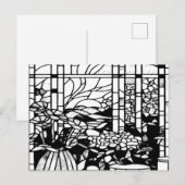 Garten Glasmalerei Feiertagspostkarte (Vorne/Hinten)