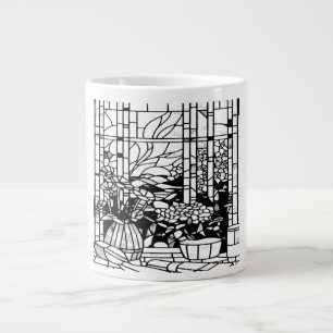 Garten Glasmalerei Jumbo-Tasse