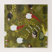 Garten Gnomes: Humorreiche Fauna. Puzzle (Horizontal)