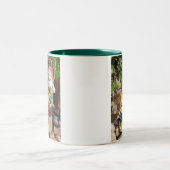 Garten Gnomes Zweifarbige Tasse (Mittel)