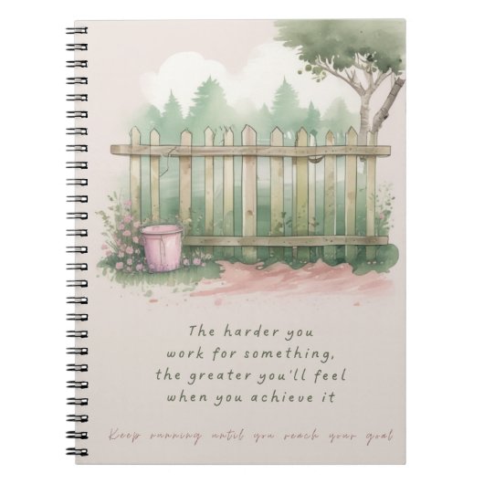 Garten Goals Spiral Foto Notebook Notizblock (Vorderseite)