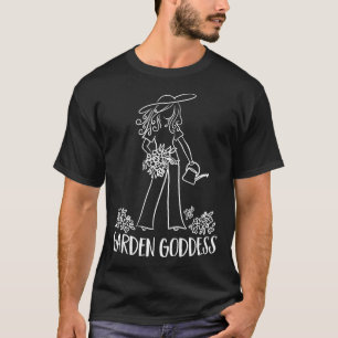 Garten Göttin Weiblicher Gärtner Gartenarbeit T-Shirt
