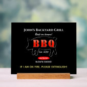 Garten Grillmeister Grillen BBQ Acrylschild (Neutral)