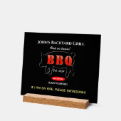 Garten Grillmeister Grillen BBQ Acrylschild (Winkel)