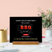 Garten Grillmeister Grillen BBQ Acrylschild (Hochzeit)