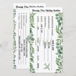 Garten Grün Bordkarte Hochzeitskarte Save The Date