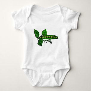 Garten-grüne Erbsenhülsen Baby Strampler