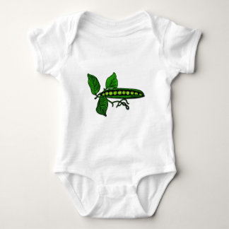 Garten-grüne Erbsenhülsen Baby Strampler