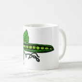 Garten-grüne Erbsenhülsen Kaffeetasse (VorderseiteRechts)