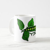 Garten-grüne Erbsenhülsen Kaffeetasse (Vorderseite Links)