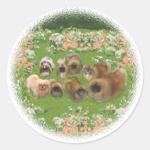 Garten Gruppe Runder Aufkleber