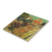 Garten hinter einem Haus. Vincent van Gogh. Fliese (Seite)