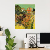 Garten hinter einem Haus. Vincent van Gogh. Poster (Heimbüro)