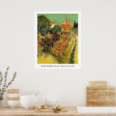 Garten hinter einem Haus. Vincent van Gogh. Poster (Küche)