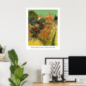 Garten hinter einem Haus. Vincent van Gogh. Poster (Heimbüro)