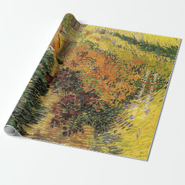 Garten Hinter einem Haus von Van Gogh. Vintag Geschenkpapier