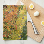 Garten Hinter einem Haus von Vincent van Gogh Geschirrtuch (Viertel Falte)