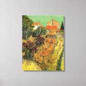 Garten Hinter einem Haus von Vincent van Gogh Leinwanddruck (Vorderseite)