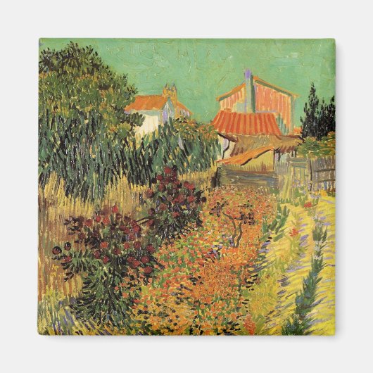 Garten Hinter einem Haus von Vincent van Gogh Magnet (Vorne)