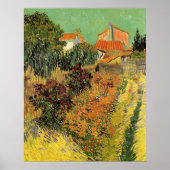Garten Hinter einem Haus von Vincent van Gogh Poster (Vorne)