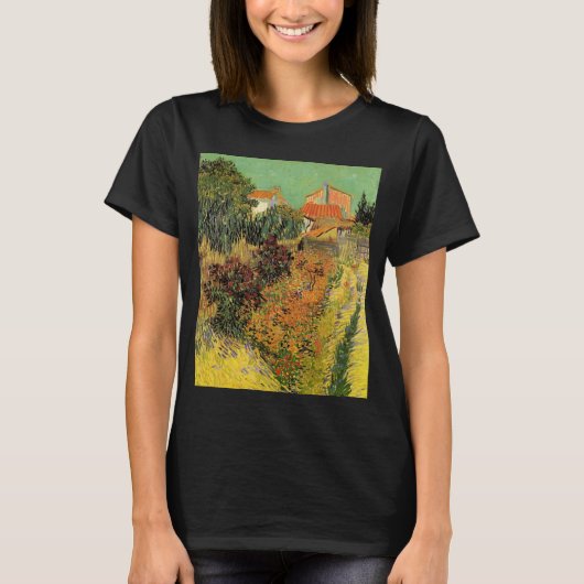 Garten Hinter einem Haus von Vincent van Gogh T-Shirt (Vorderseite)