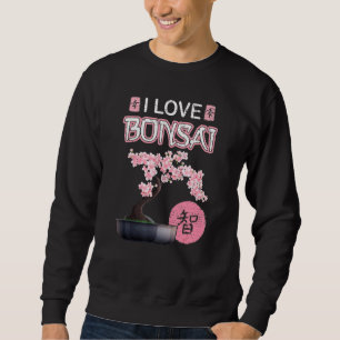 Garten-Hobby Retro-Japanische Kirsche Sakura Bonsa Sweatshirt