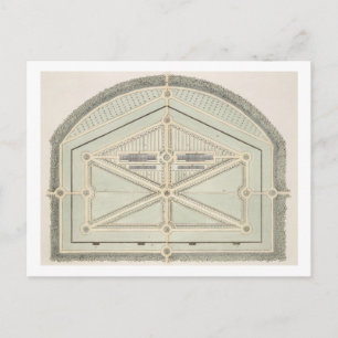 Garten im alten französischen Stil, von "Hinweisen Postkarte