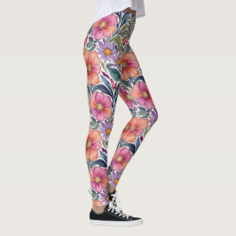 Garten im Freien - Blumenmuster 2 - Leggings