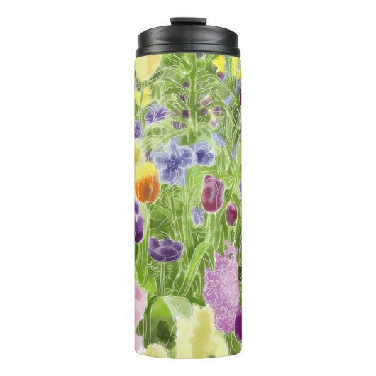 Garten im Frühling Thermosbecher (Vorderseite)