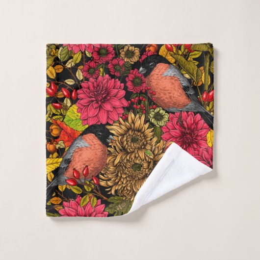 Garten im Herbst 2 Badhandtuch Set (Waschlappen)