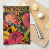 Garten im Herbst 2 Geschirrtuch (Viertel Falte)